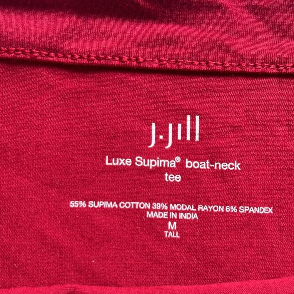 J.Jill Luxe Supima boat-neck long sleeve shirt - Picture 7 of 9